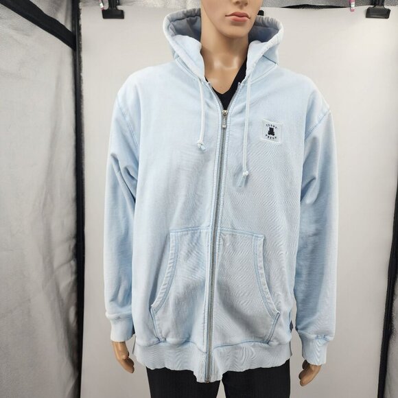 Teddy Fresh Light Blue Zip-Up Hoodie Men's 3XL - Picture 3 of 13